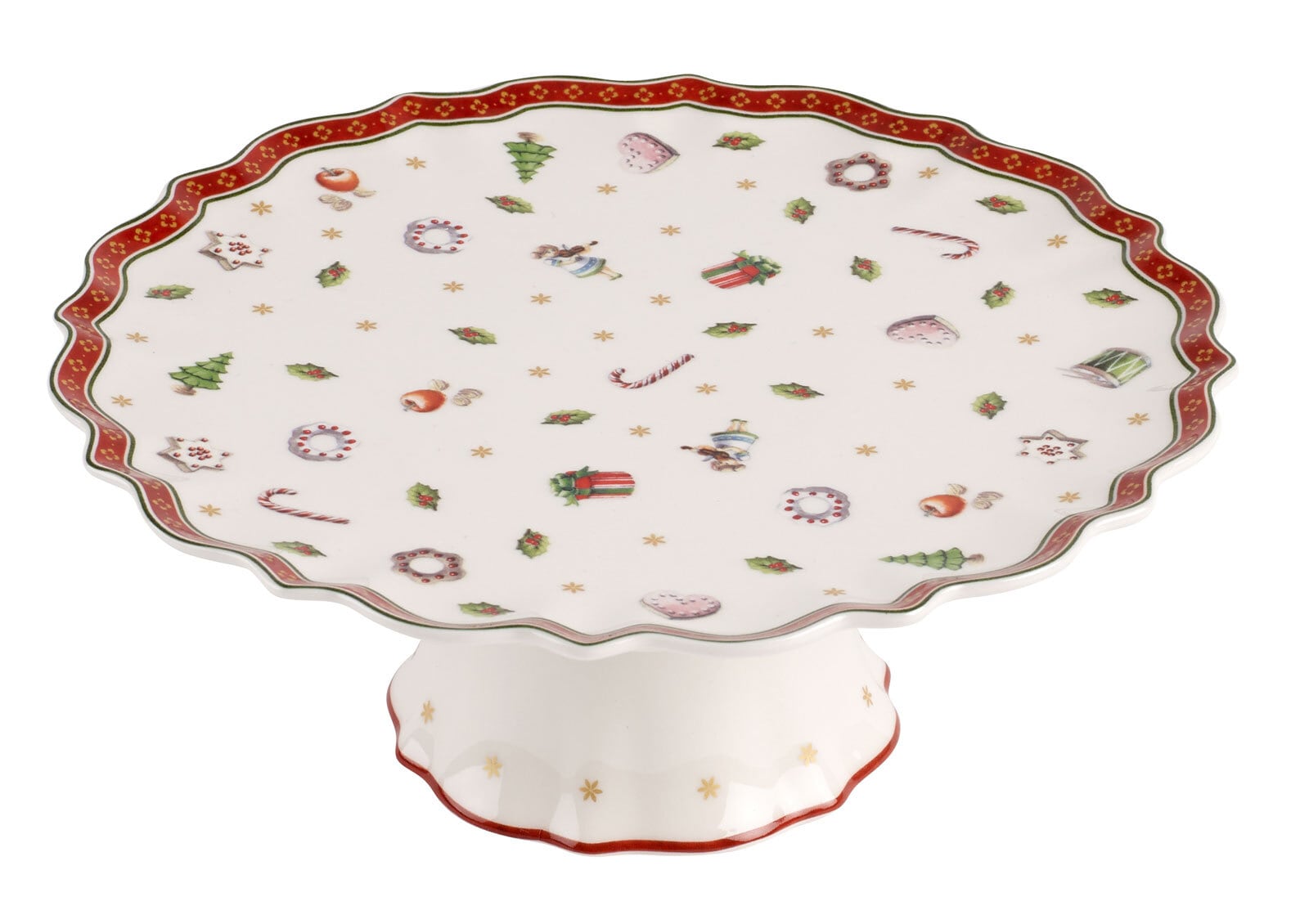 Villeroy & Boch Weihnachtsdeko Kuchenplatte TOY´s DELIGHT 21 cm weiß /rot/grün