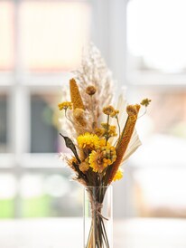 Trockenblumen Strauß 36 cm gelb