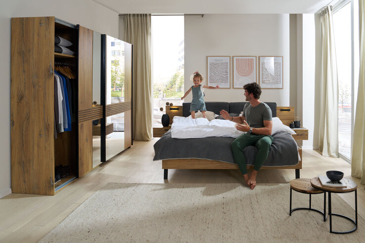 Bettanlage TRATTINO 180 x 200 cm braun/ graphit
