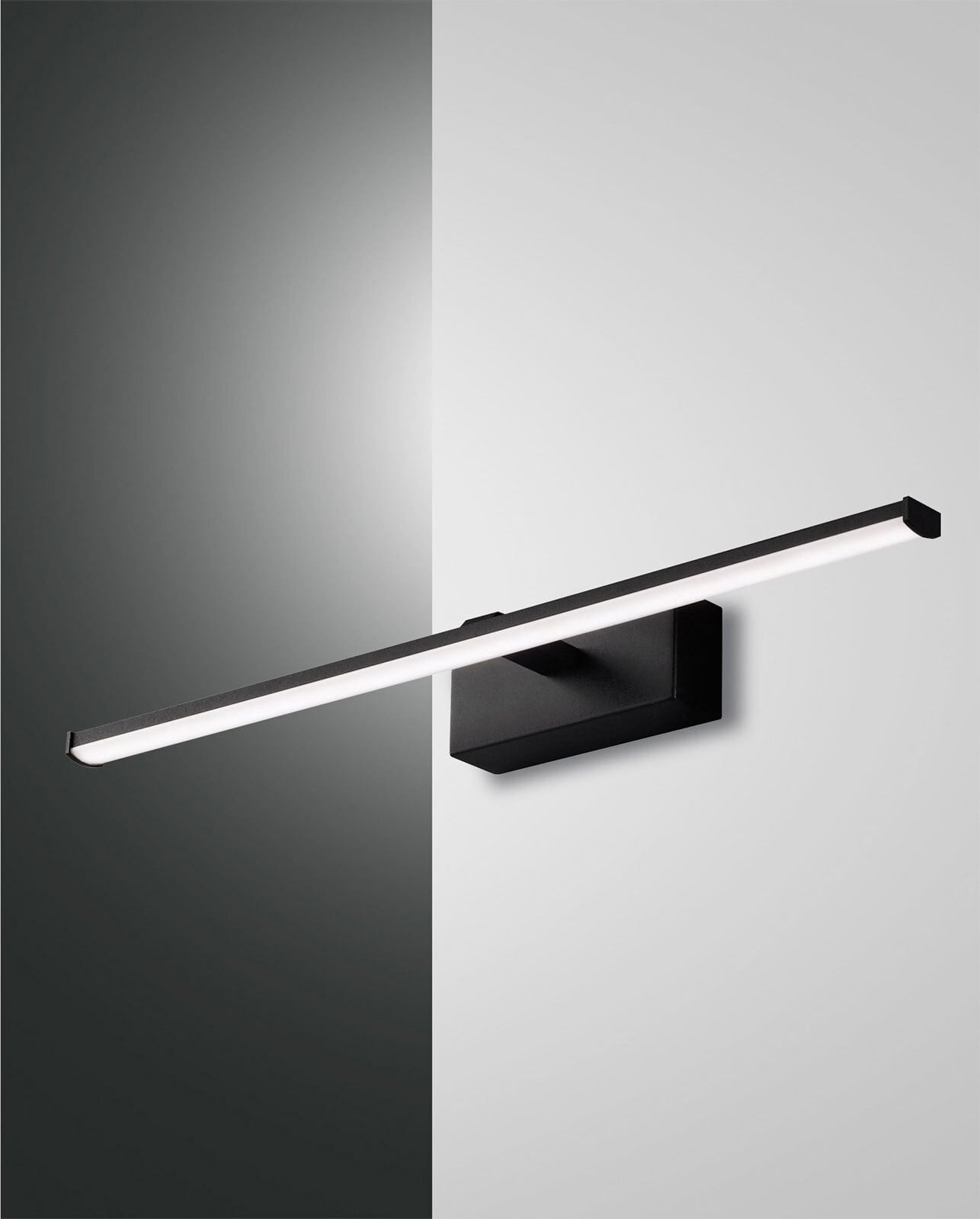 FABAS LUCE LED Spiegelleuchte NALA 50 cm schwarz