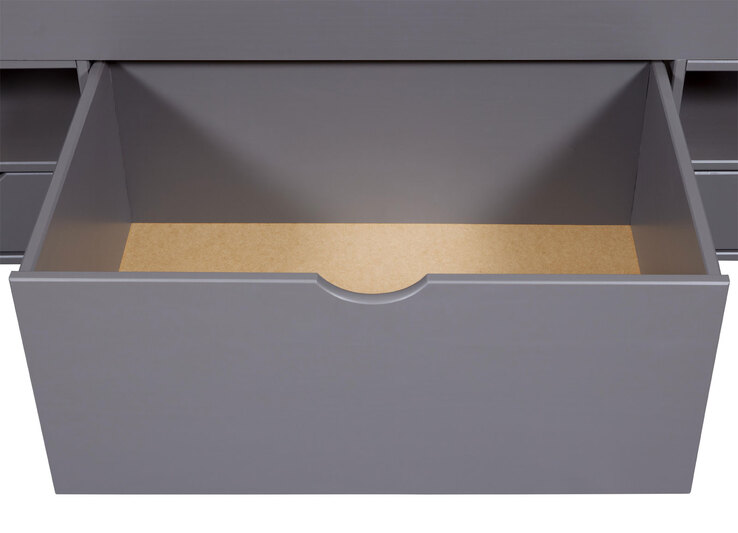 Stauraum-/Funktionsbett LAURO 90 x 200 cm grau