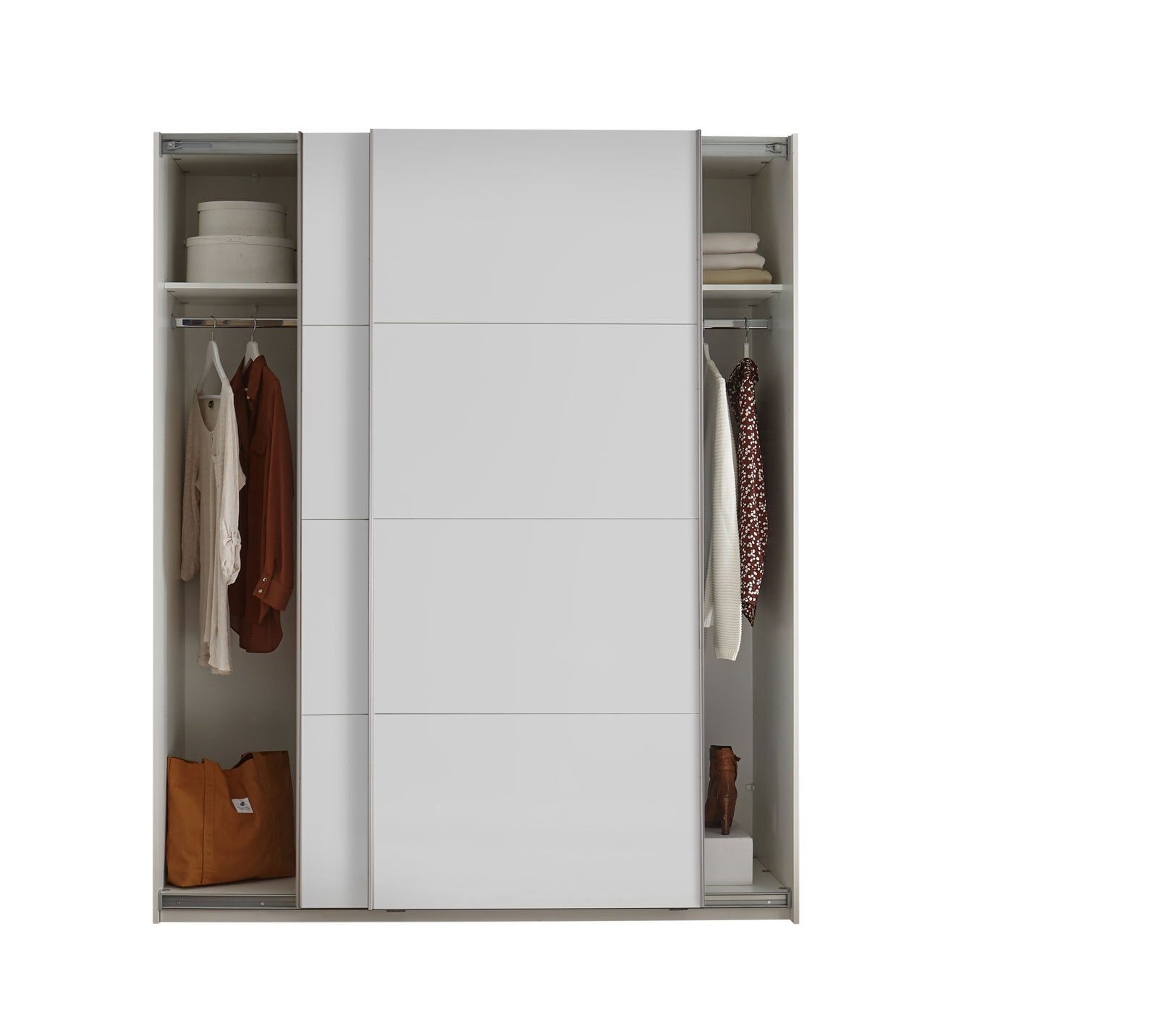 Schwebetürenschrank SEVILLA 170 x 210 cm weiß