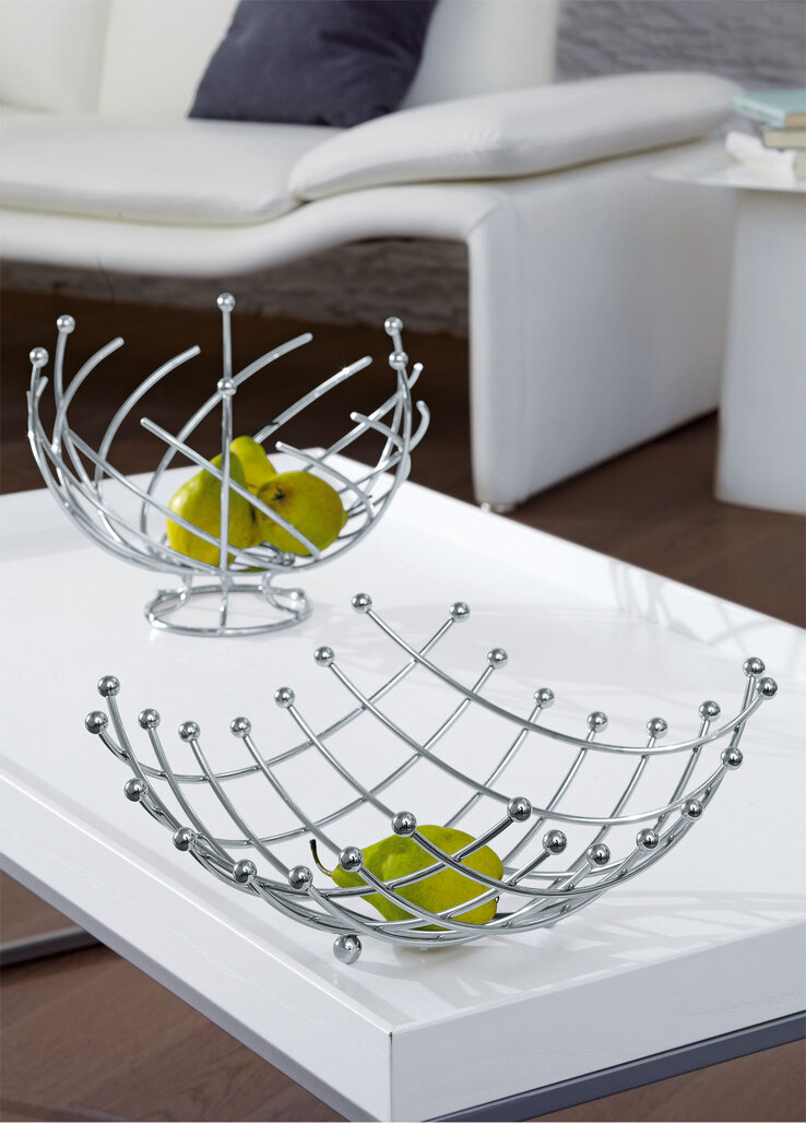 JUSTINUS Obstkorb LIFESTYLE 29 cm Edelstahl silberfarbig