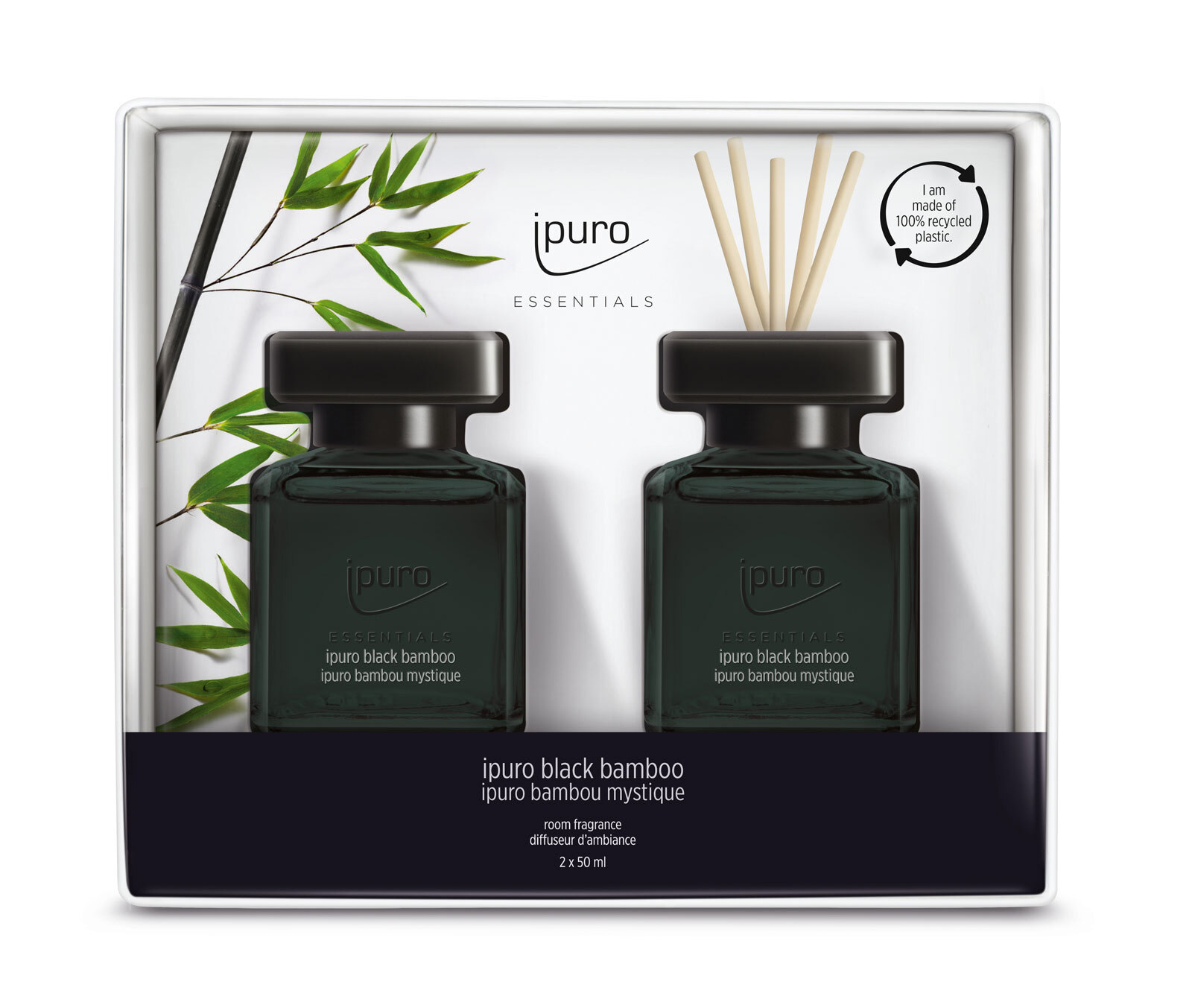 ipuro Raumduft Set ESSENTIALS Black Bamboo 2 x 50 ml