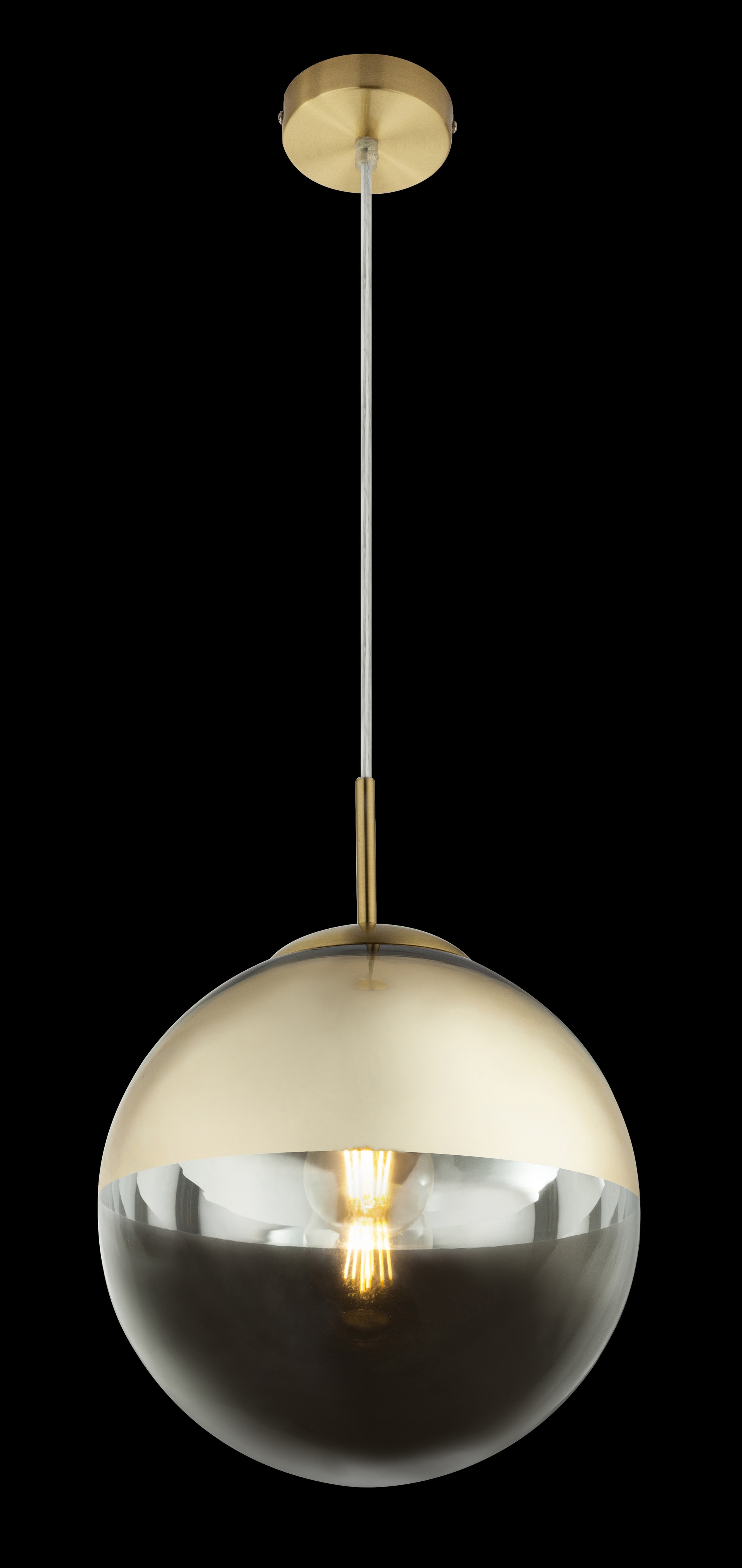 GLOBO Retrofit Pendelleuchte VARUS 25 cm goldfarbig