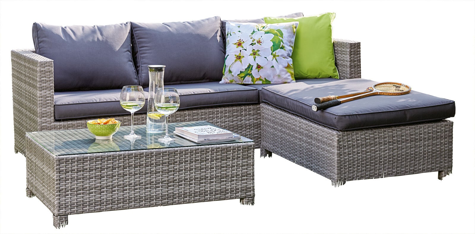 Garden FLAIR Living Gartenlounge LINA 3-teilig