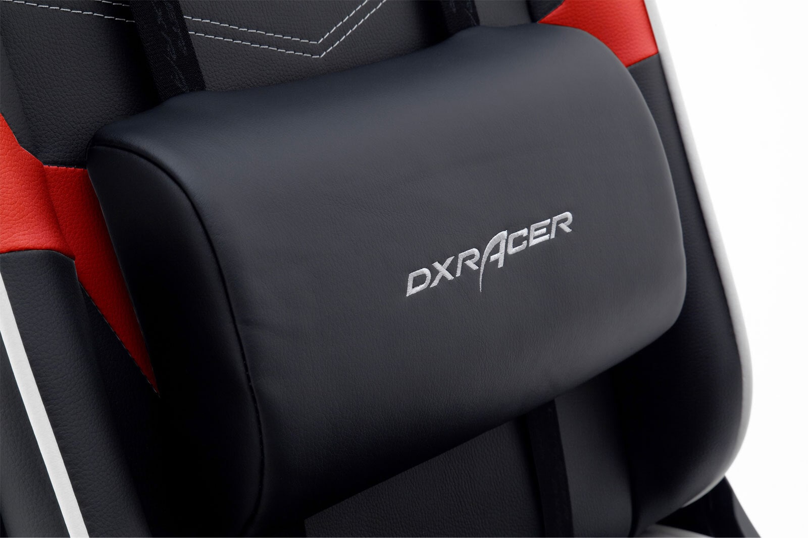 DX RACER Gaming Stuhl schwarz Absetzung rot/ weiß