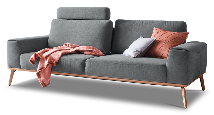 SCHÖNER WOHNEN-Kollektion Sofa 3-Sitzer STAGE Stoff Trend silvergrau