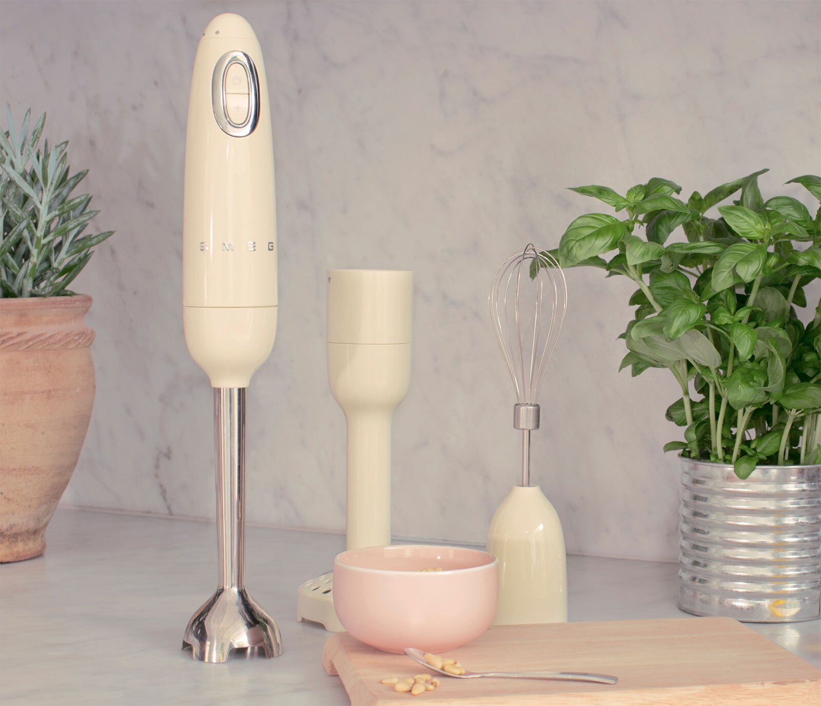 SMEG Stabmixer 5-teilig Creme