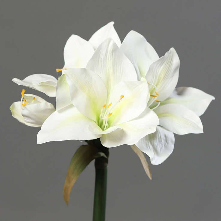 Kunstblume Amaryllis 56 cm cremeweiß