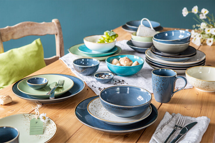 CreaTable Dessertteller NATURE COLLECTION dunkelblau