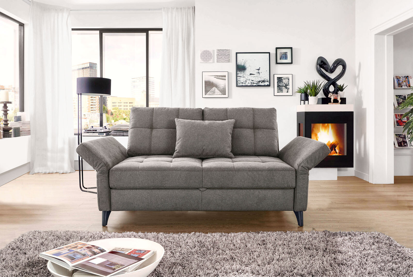 vito Schlafsofa SYSTEMO Portofino silberfarbig