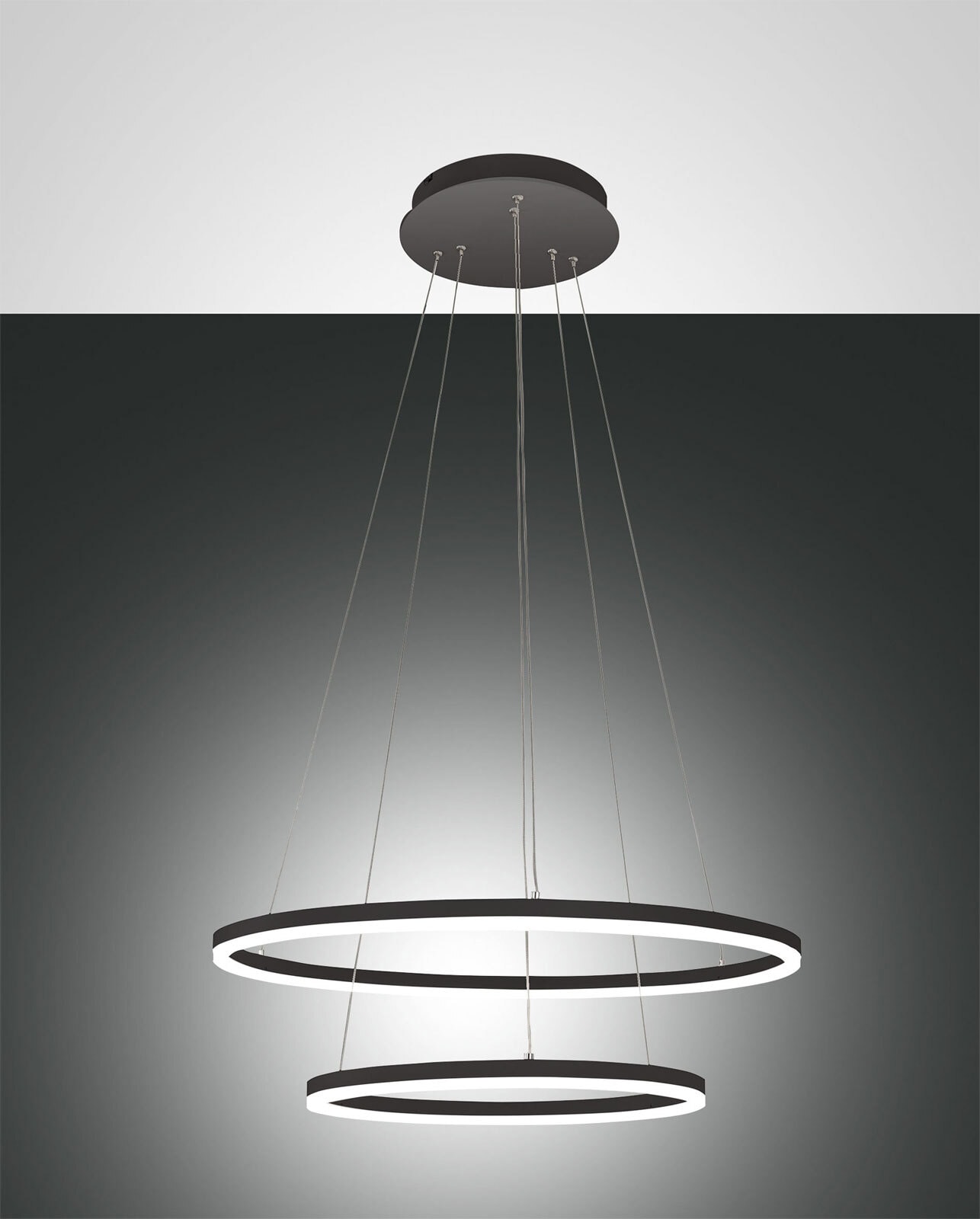 FABAS LUCE LED Pendelleuchte GIOTTO 2-flg schwarz