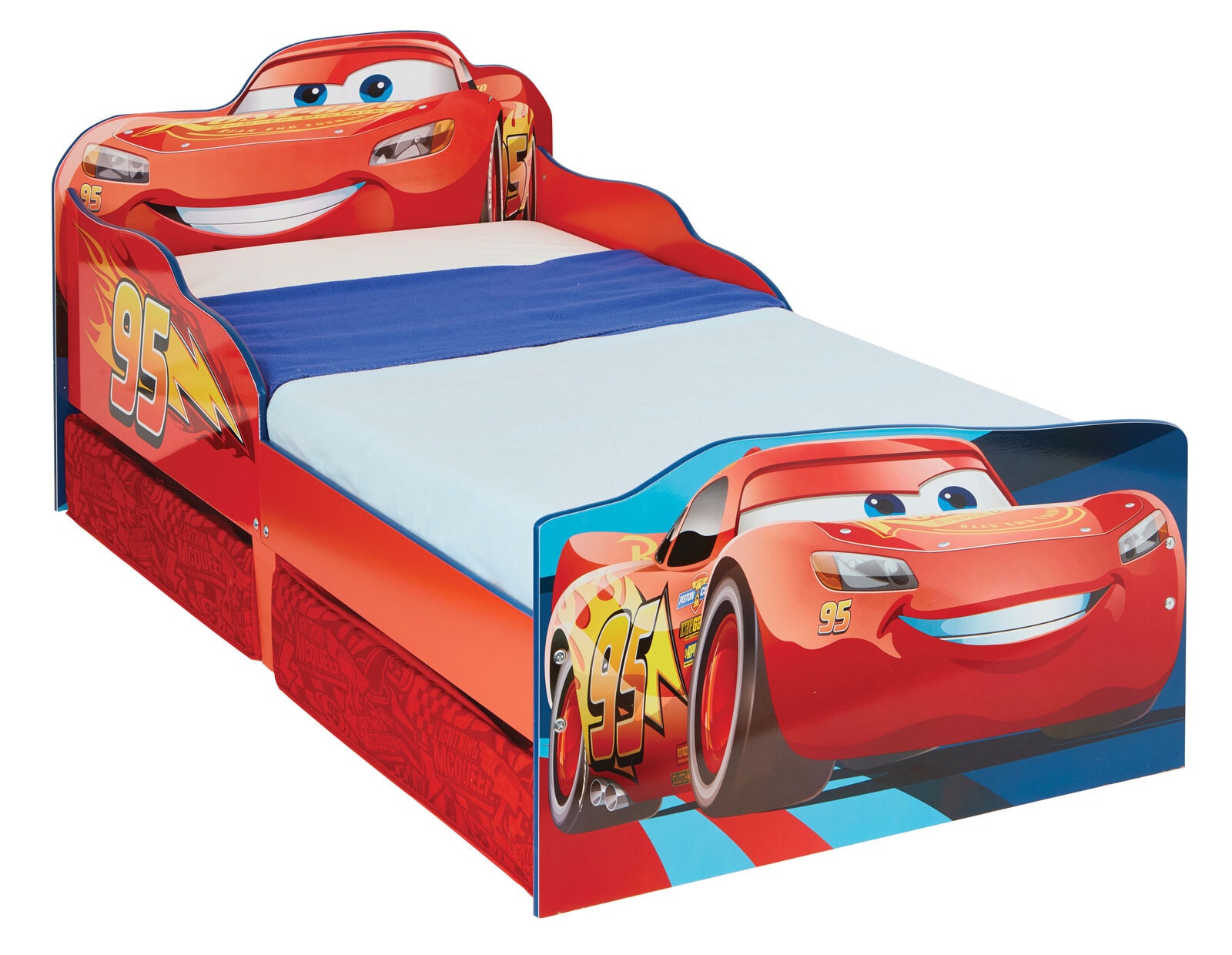 moose Klein-Kinderbett DISNEY CARS 70 x 140 cm rot/ mehrfarbig