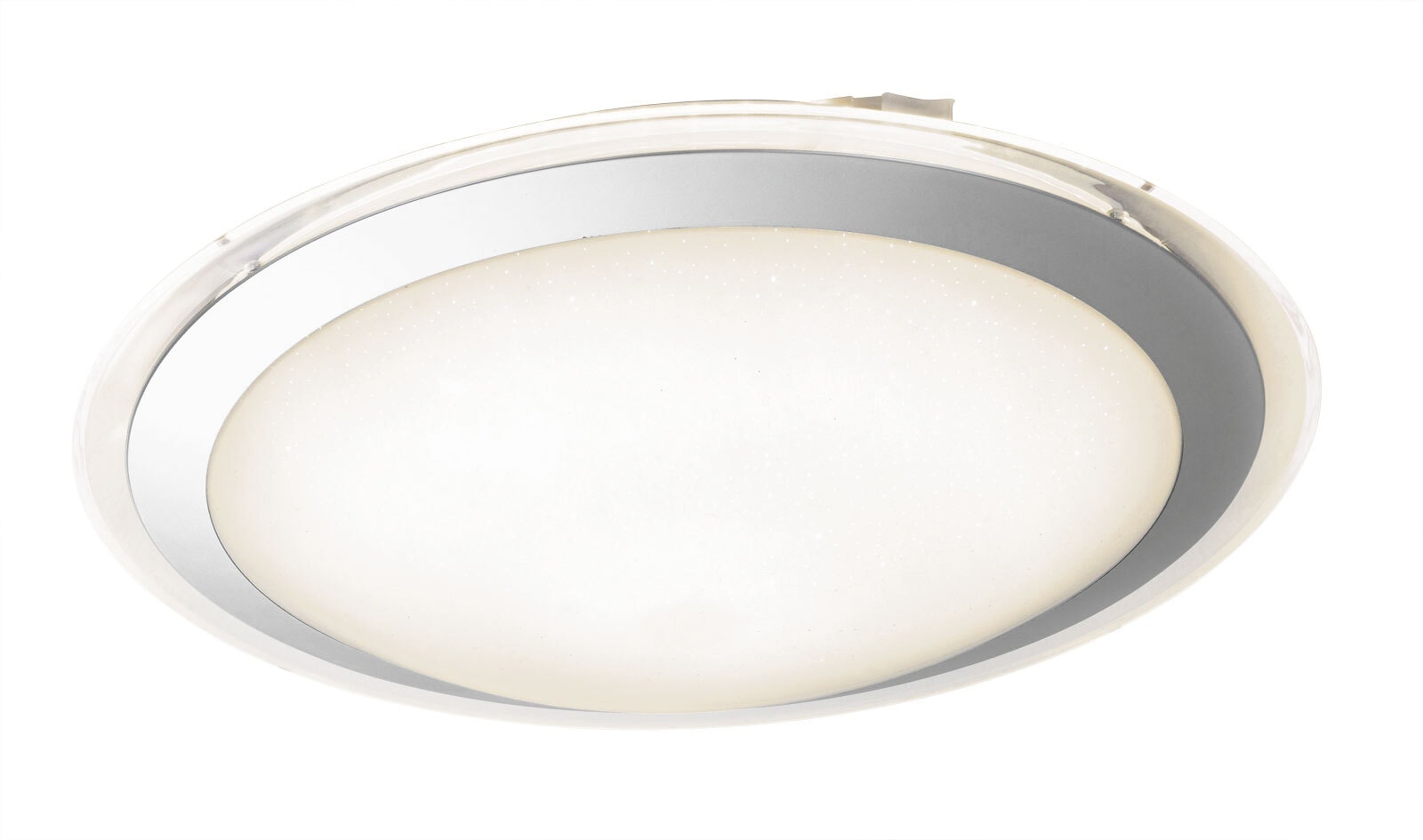 casaNOVA LED Deckenlampe ERA 53 cm Kunststoff silberfarbig/weiß