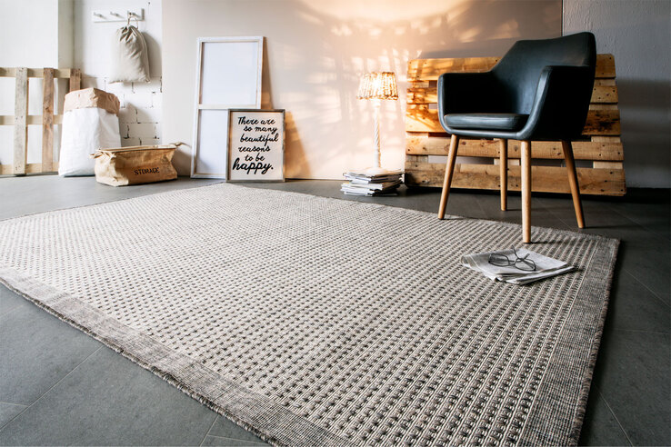 Webteppich SAVANNAH 200 x 285 cm hellbraun