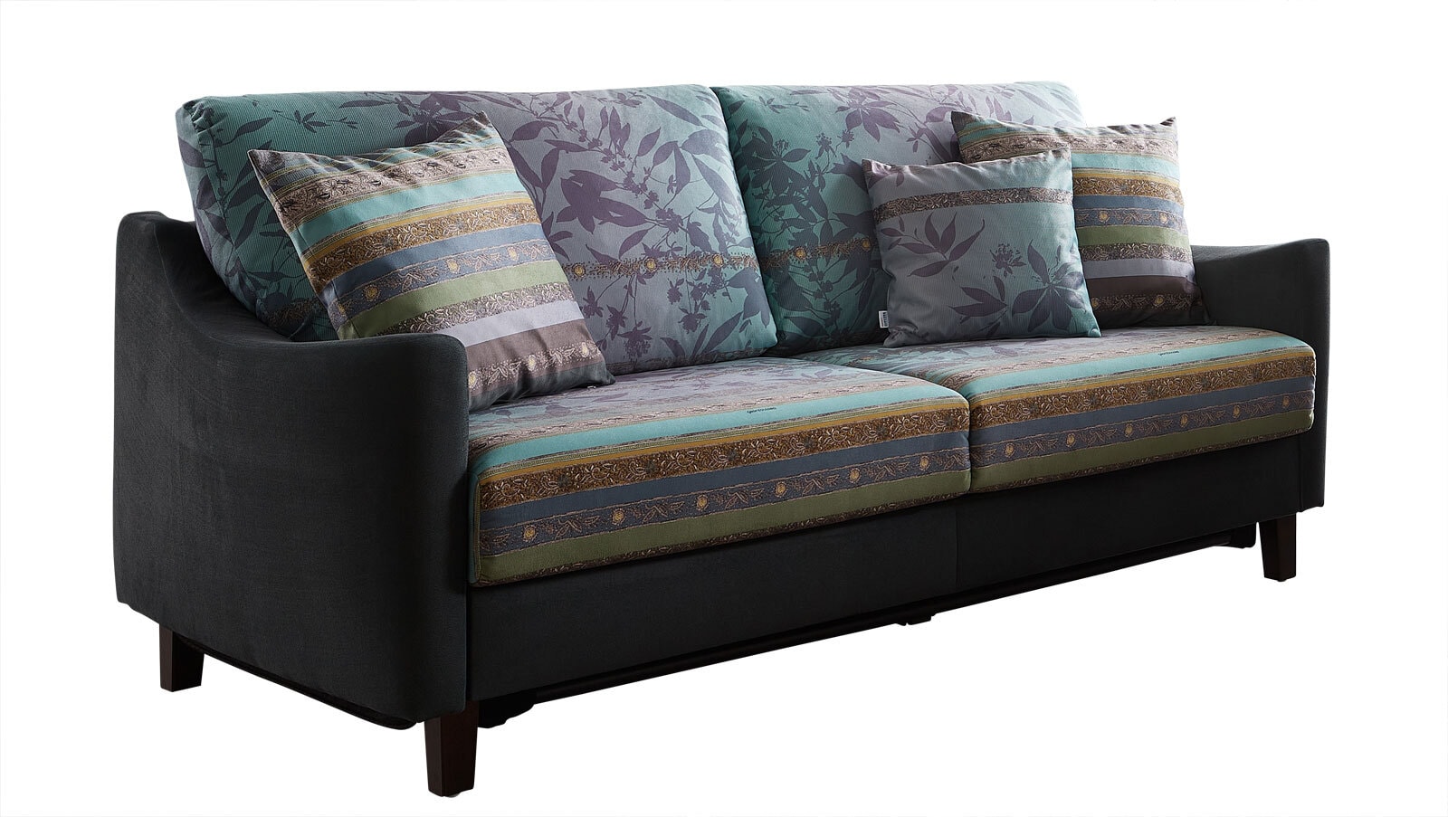 SCHRÖNO Schlafsofa ANCONA 180 x 200 cm blau-braun