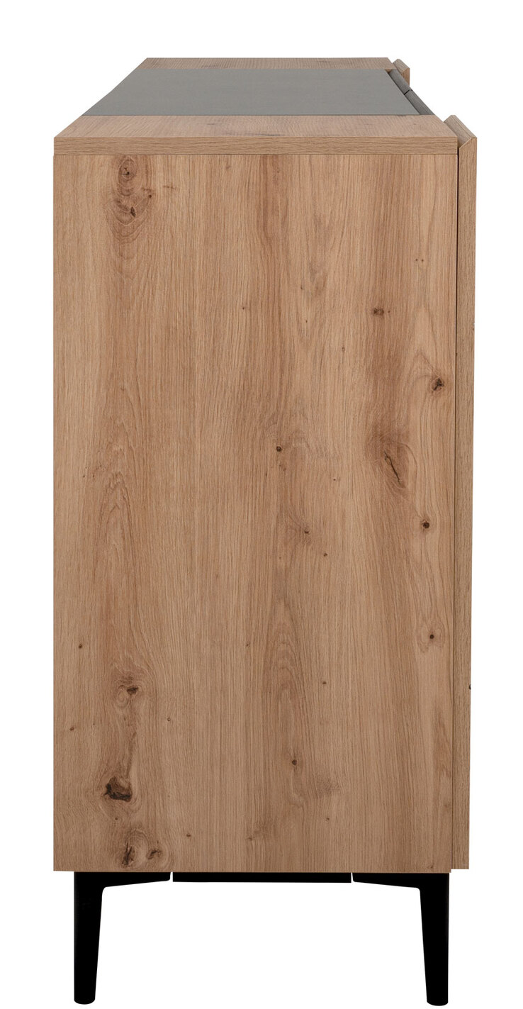 Sideboard NOLA 180 x 90 cm Artisan Oak-Dekor/schwarz