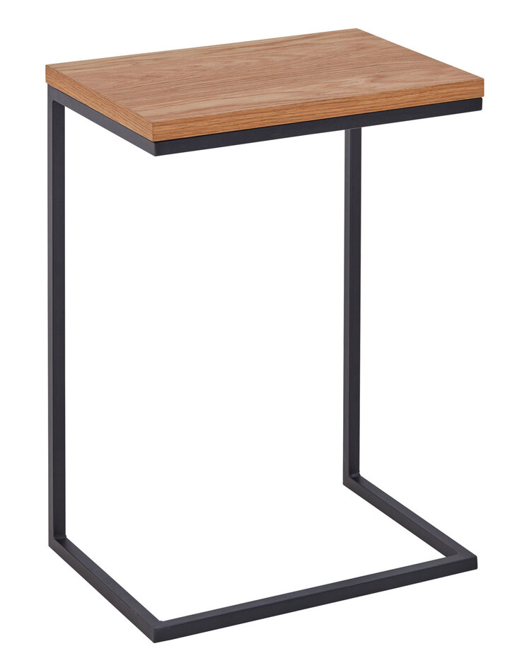 Beistelltisch 50 x 35 cm Schwarz/ Eiche