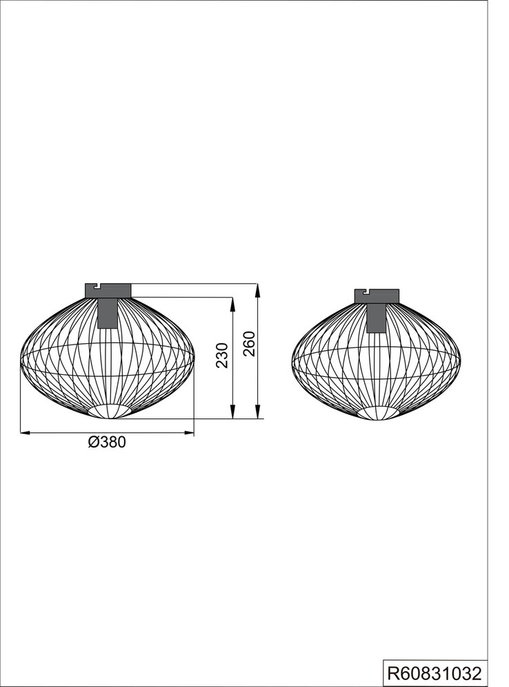 RL Retrofit Deckenlampe COBAIN X schwarz
