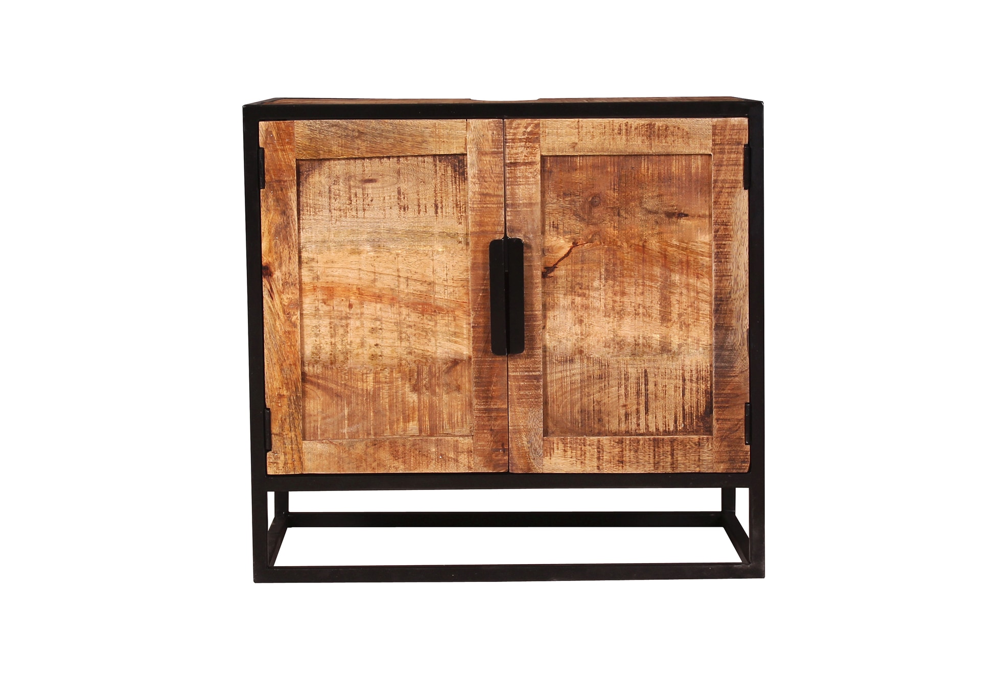 Waschbeckenunterschrank 67 x 62 cm Mangoholz natur/schwarz