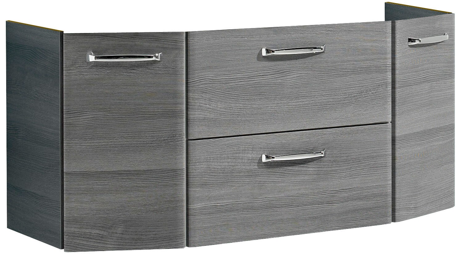 Waschtischunterschrank 110 x 57 x 48 cm grau 