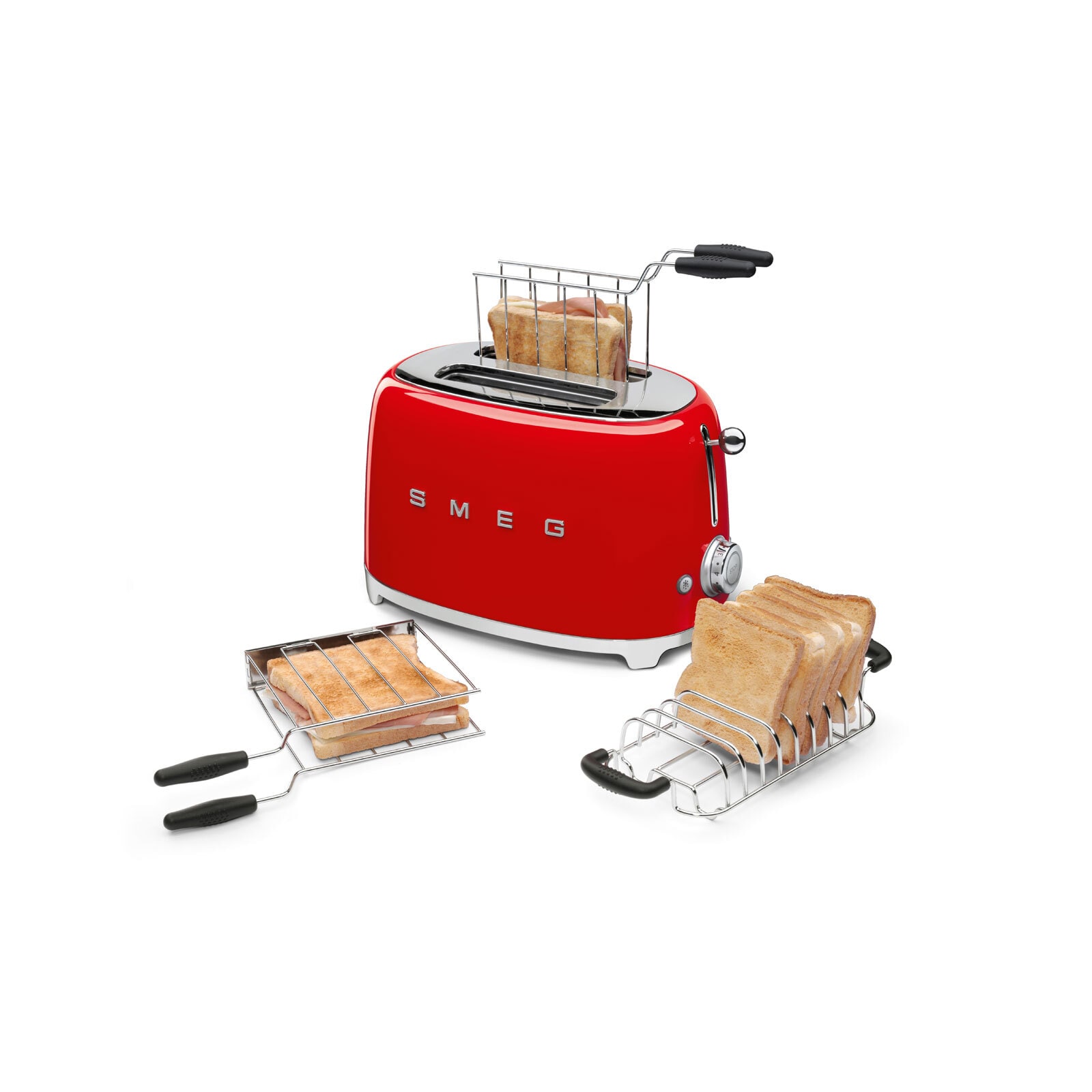 SMEG Toaster 2-Schlitz KOMPAKT rot