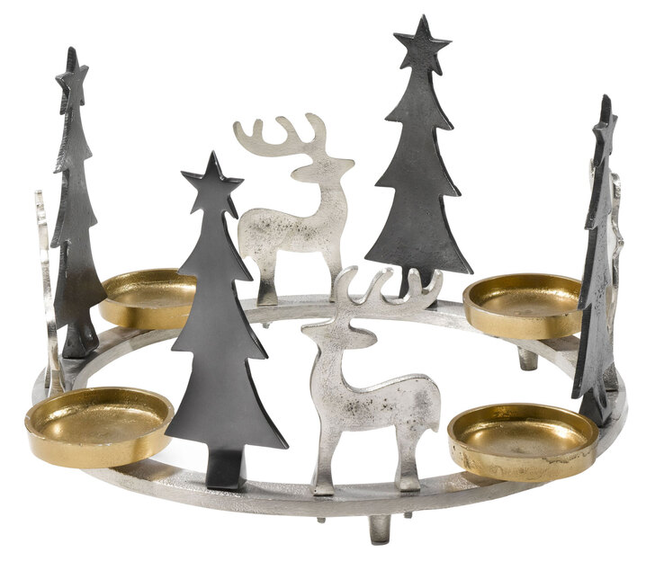 casaNOVA Adventskranz WINTERWALD 45 cm