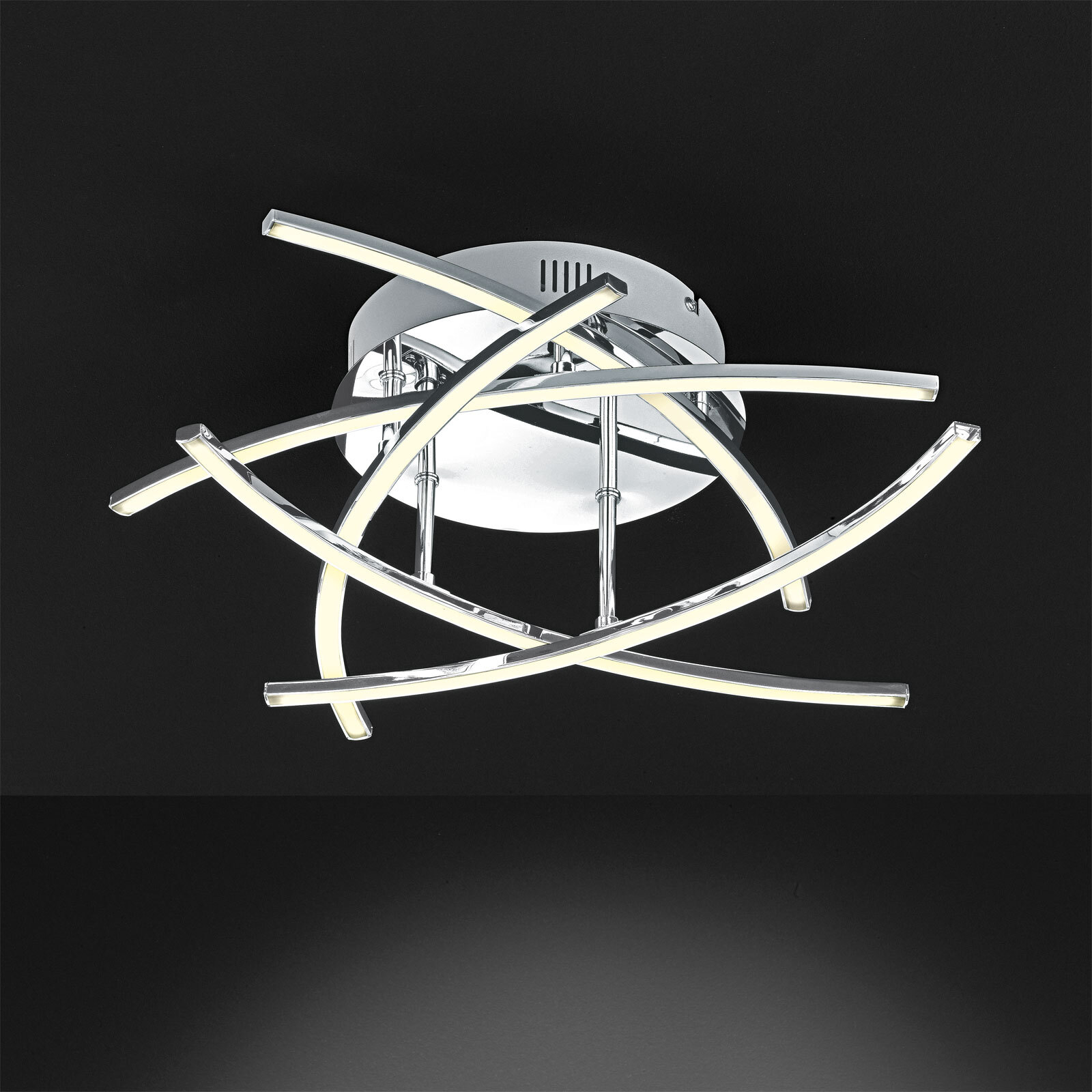 FISCHER & HONSEL LED Deckenlampe CROSS TW 50 cm chromfarbig