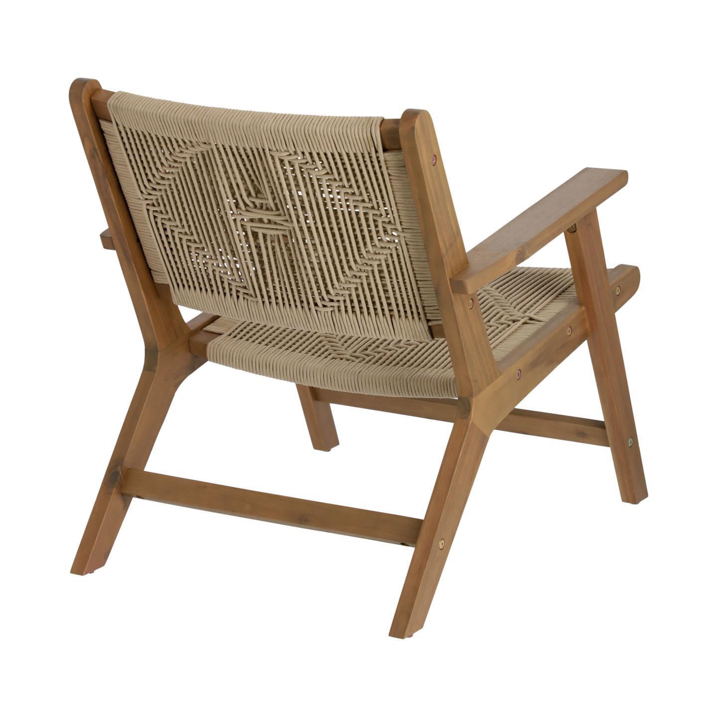 Kave Home Loungesessel Outdoor GERALDA naturfarbig dunkel