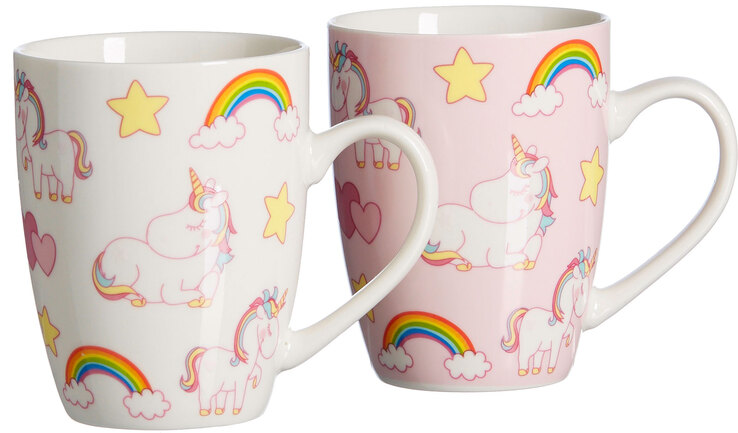Ritzenhoff & Breker Kaffeebecher UNICORN 6er Set weiß/ rosa