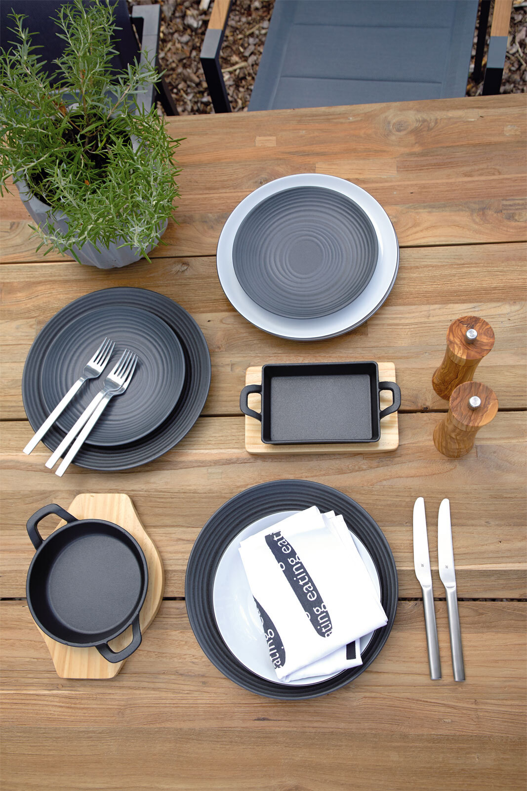 CreaTable Tafelservice Set LAVA STONE 12-teilig