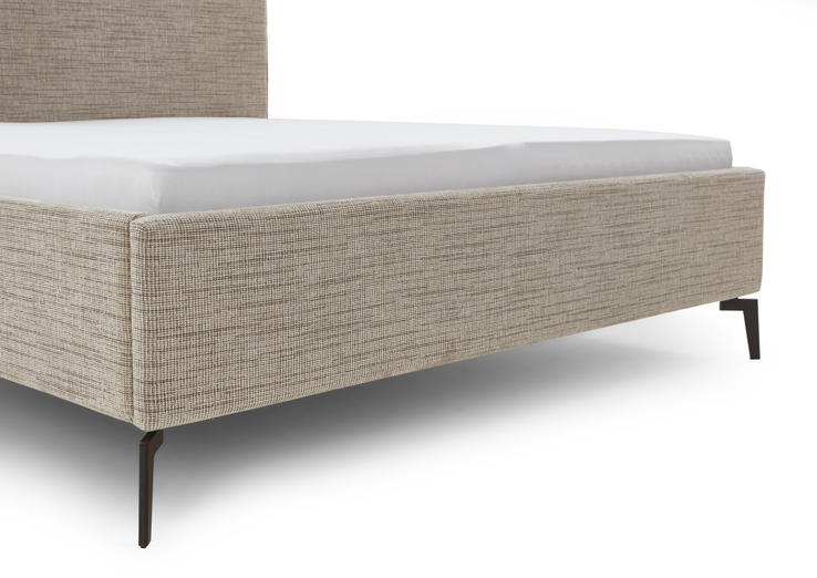 Polsterbett RIVA 180 x 200 cm beige/ braun