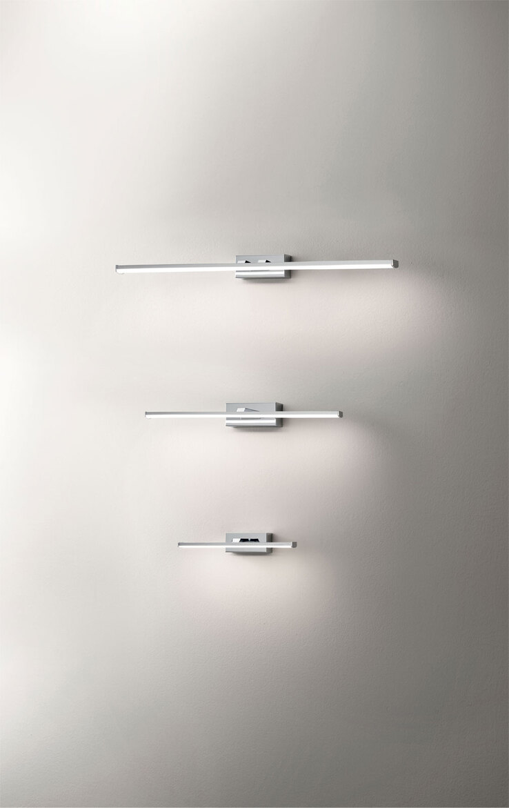 FABAS LUCE LED Spiegelleuchte NALA 50 cm chromfarbig