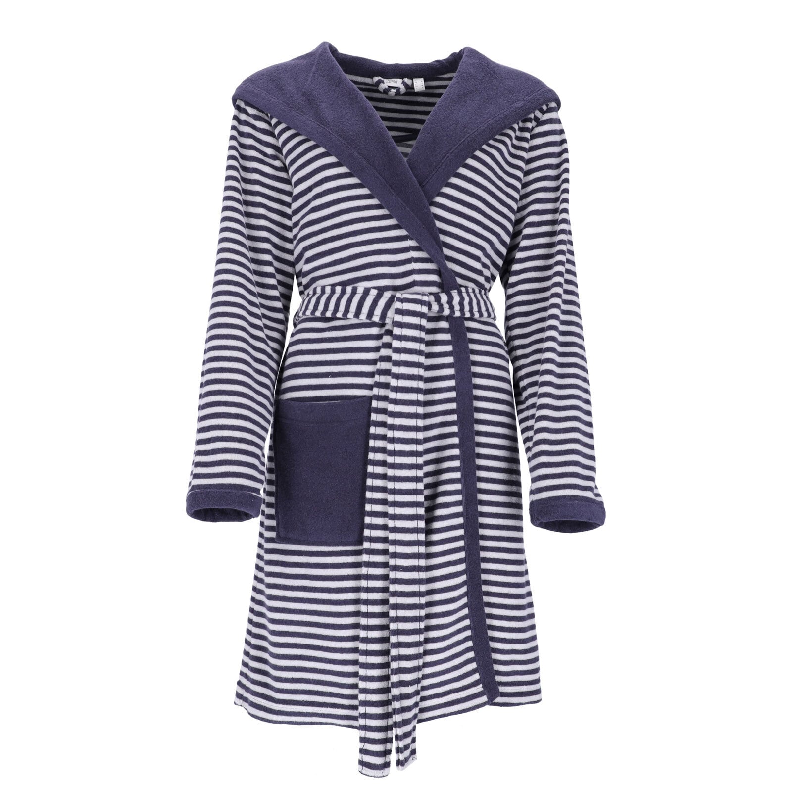 ESPRIT Damenbademantel STRIPED HOODY M navyblau 