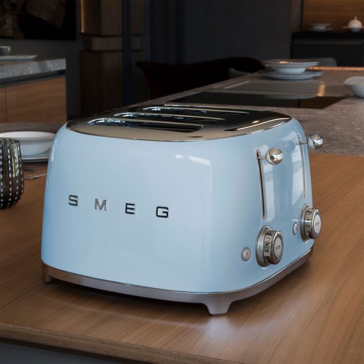 SMEG Toaster 4-Schlitz Retro Pastellblau