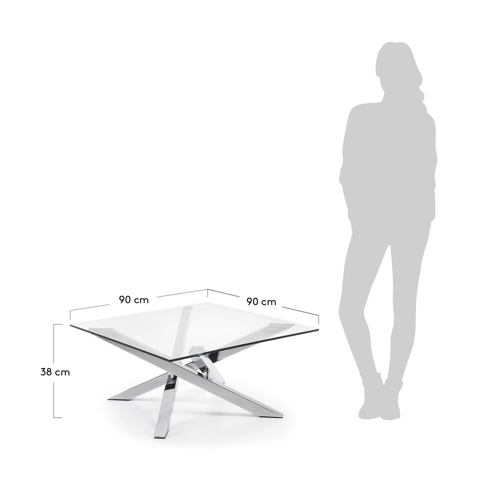 Kave Home Couchtisch KAMIDO 90 x 90 cm