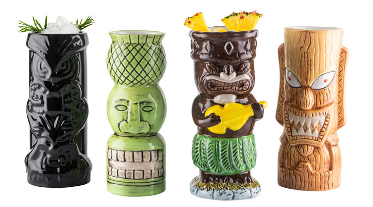 casaNOVA Becher-Set TIKI 4-teilig mehrfarbig Dolomit