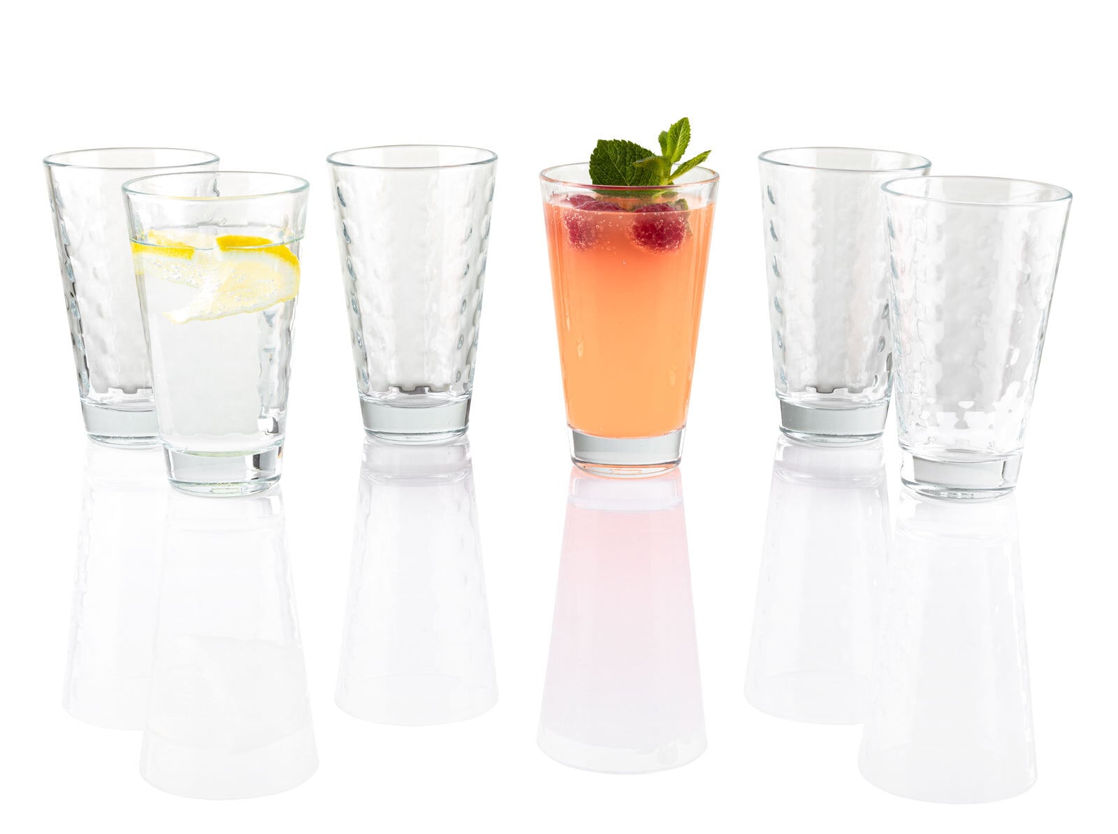 LEONARDO Longdrinkglas OPTIC 6er Set transparent