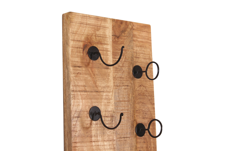 Wand-Weinregal 33 x 148 cm Mangoholz natur