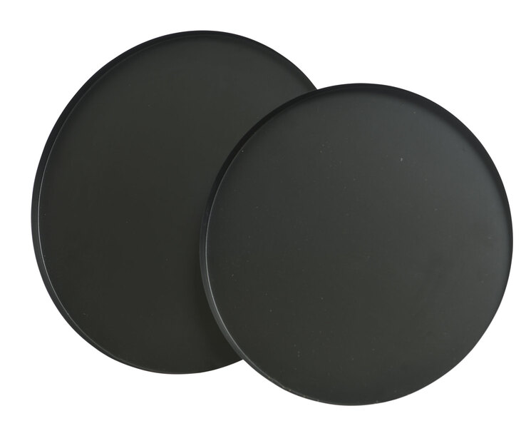 Deko Tablett 35 cm Eisen schwarz