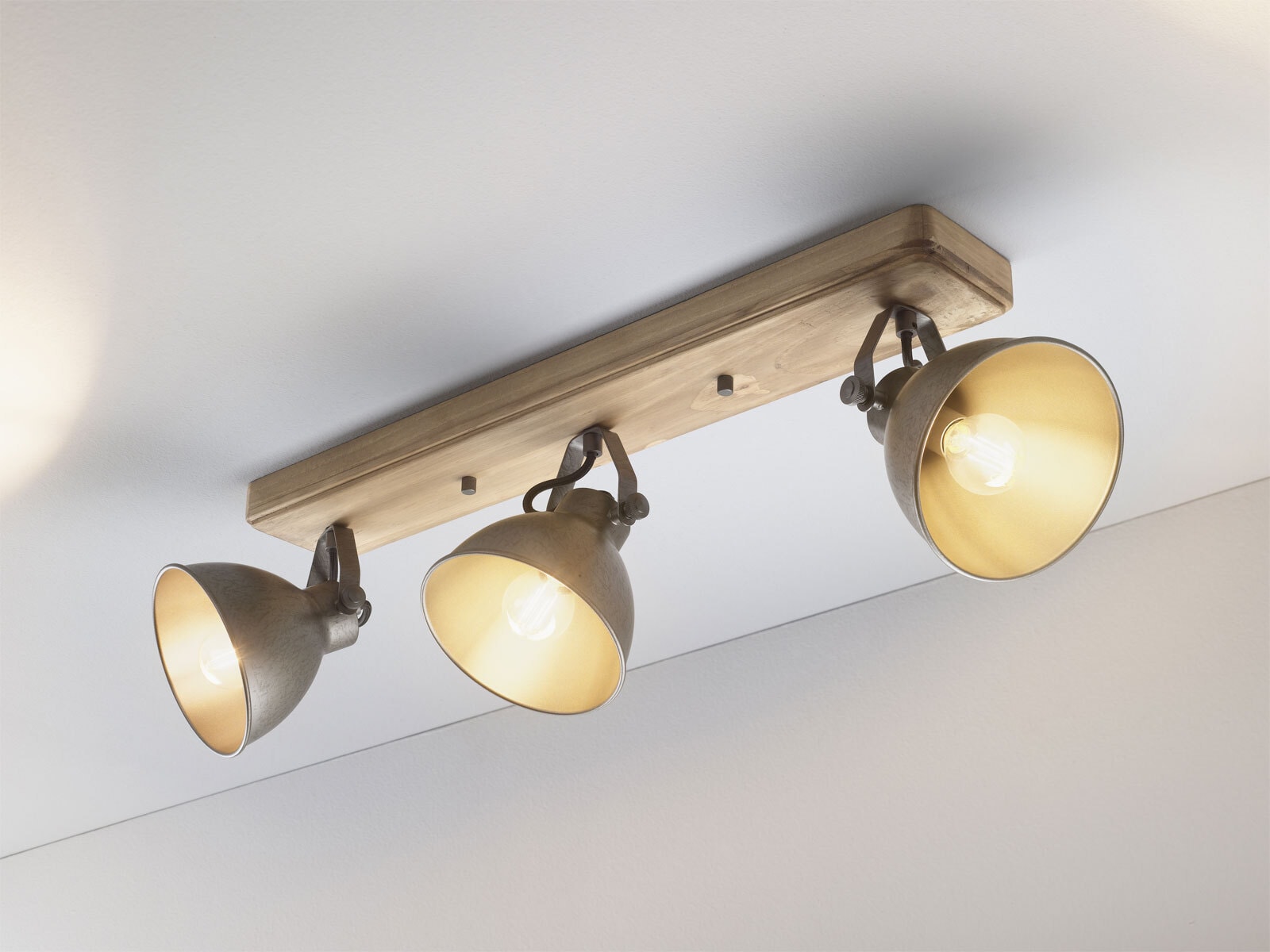 casaNOVA Retrofit Deckenlampe TIMBER 3 Spots