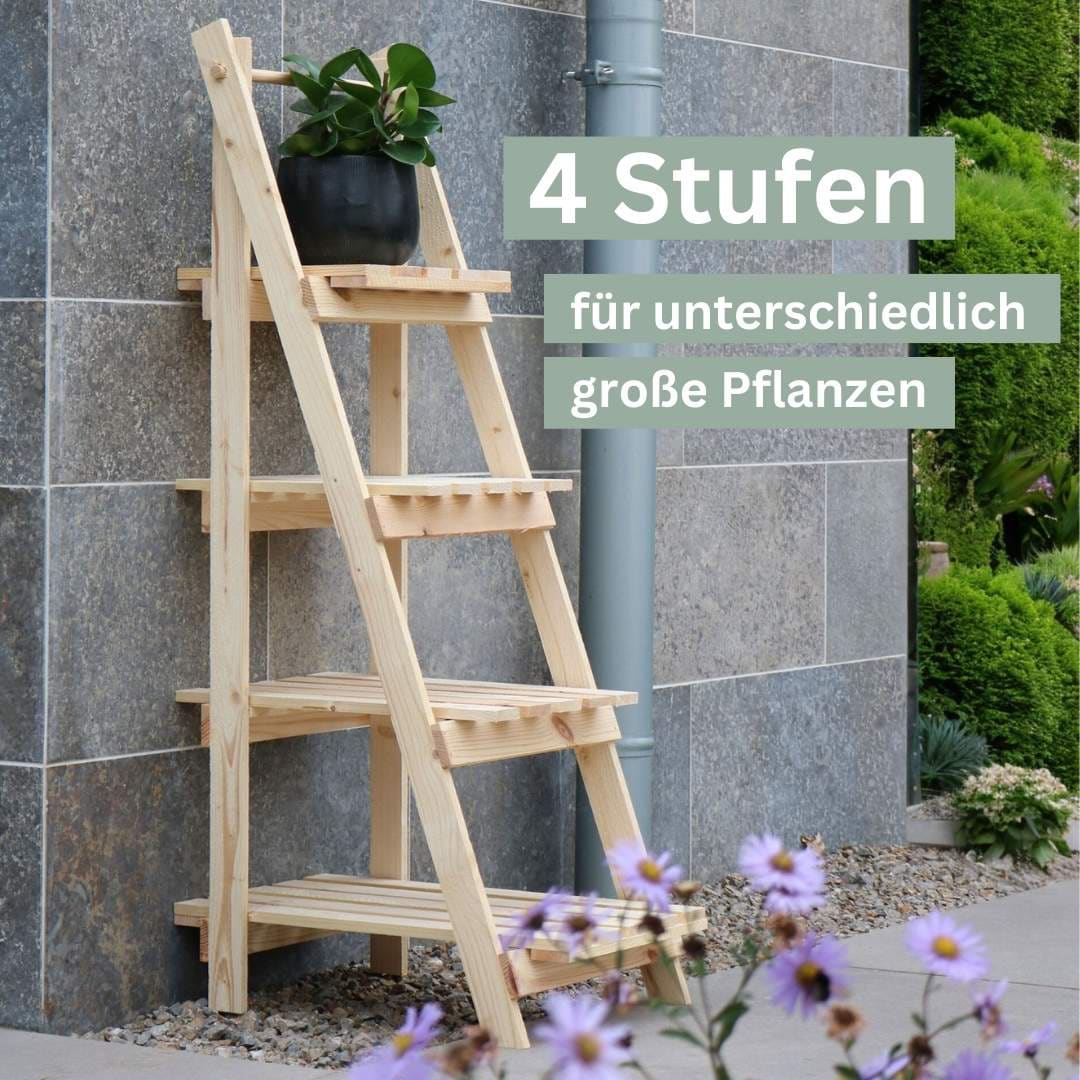 holz4home Gartenregal LADDER 109 cm braun