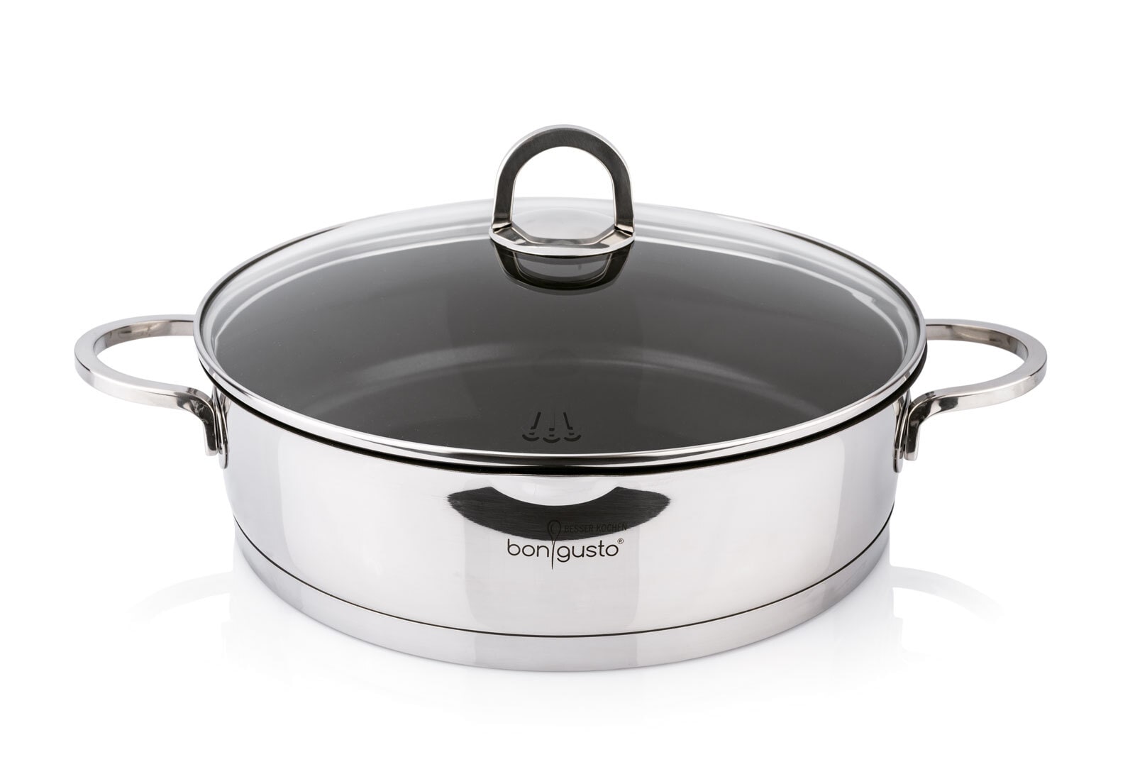 bongusto Servierpfanne 28 cm Edelstahl silber