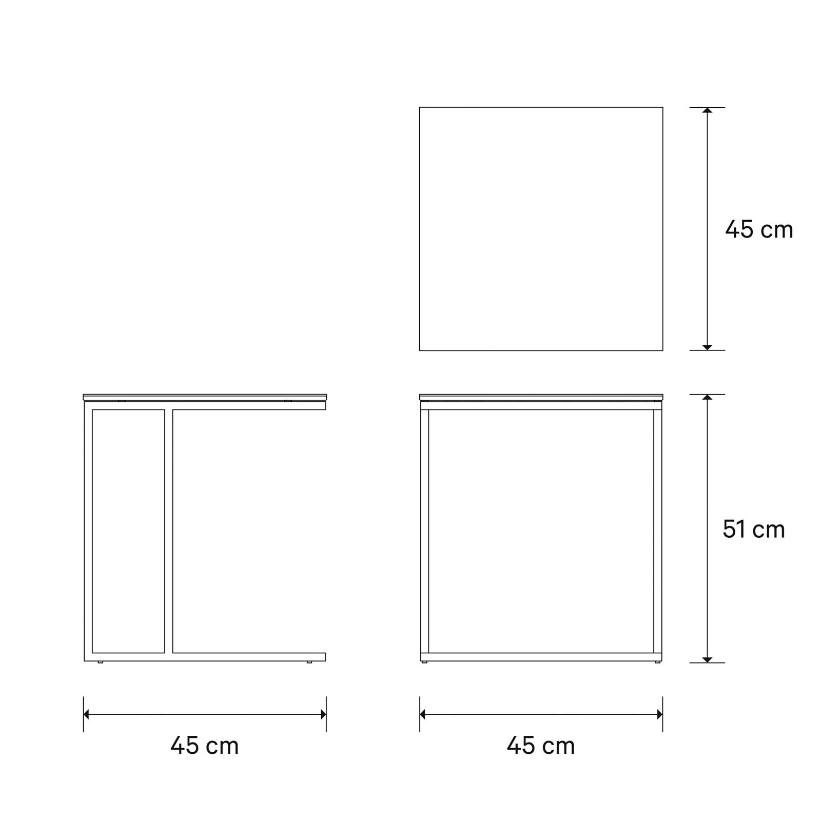 JOOP! Couchtisch CUBE I silberfarbig / Marmor