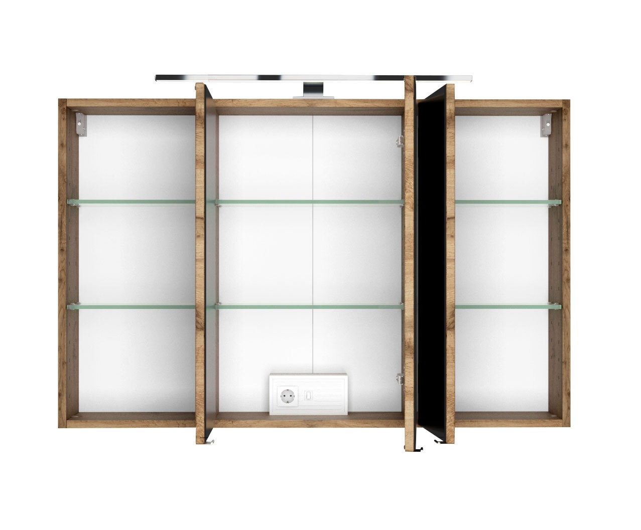 Spiegelschrank BAABE 100 x 66 cm Wotan Eiche