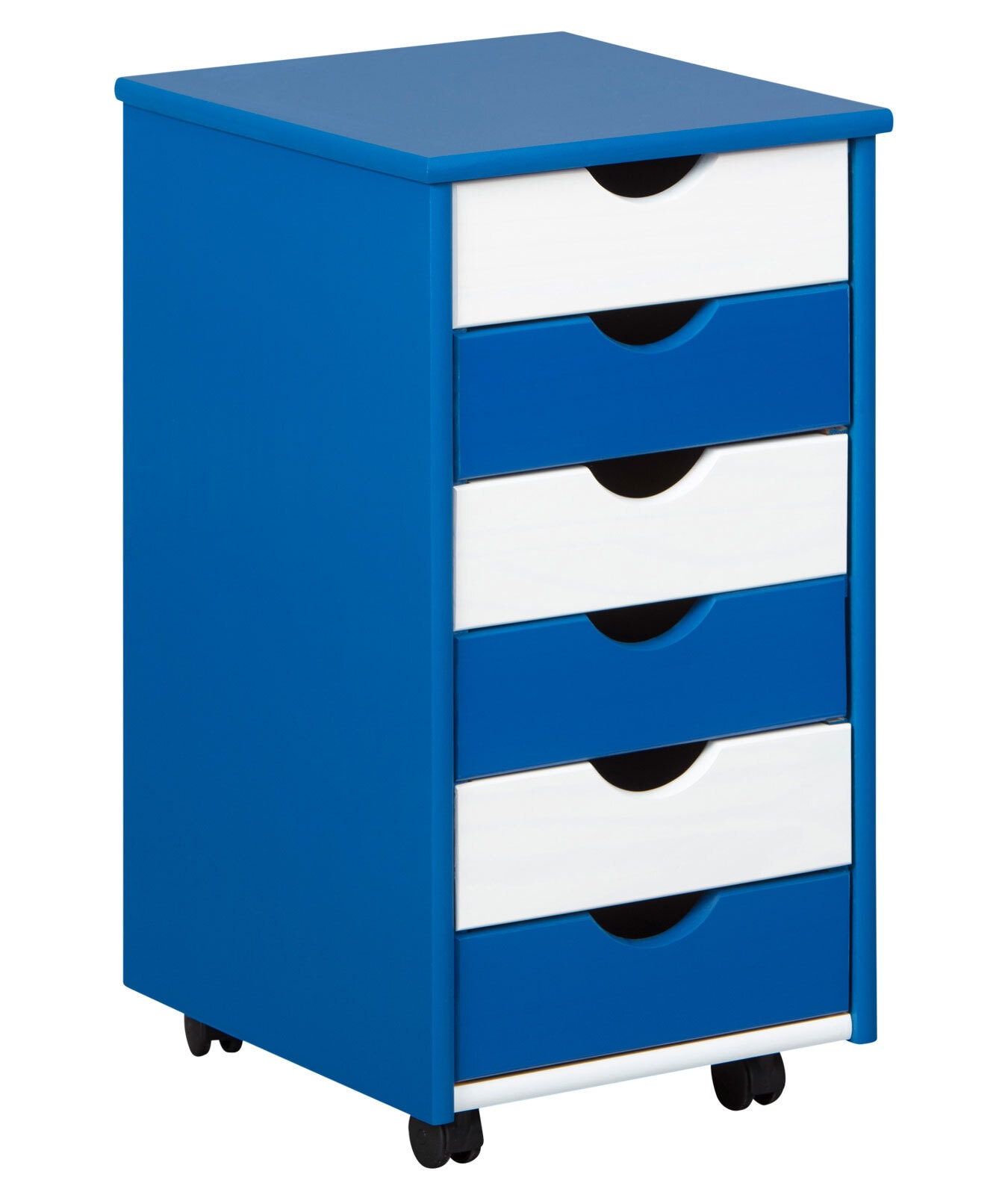 CASAVANTI Rollcontainer JONAS 35x65,6x39 cm Blau/Weiß