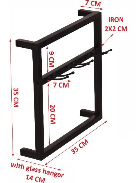 Wandregal-Set 6-teilig 75 x 115 cm antikschwarz 