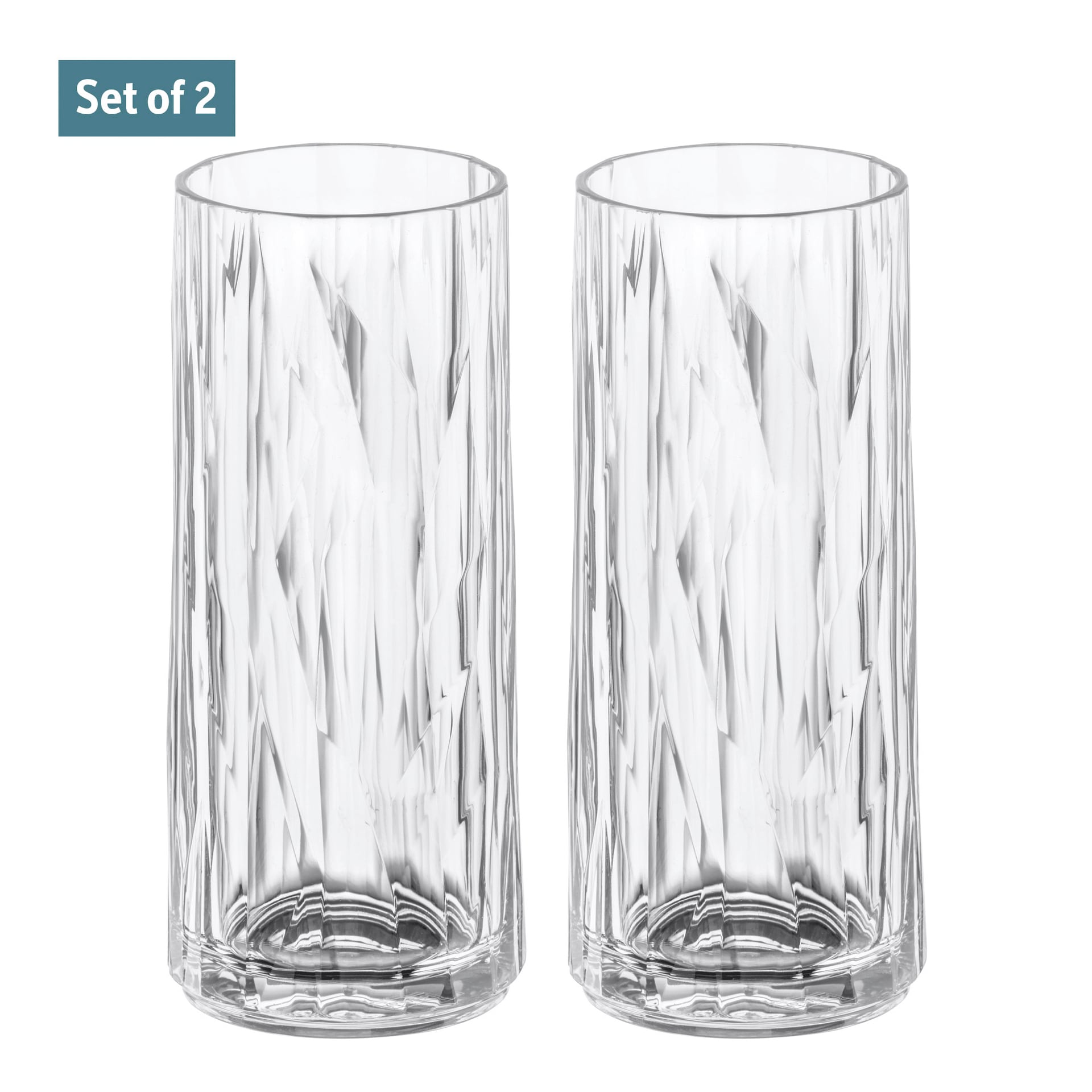 koziol Trinkglas Superglas CLUB NO.3 2er Set 250 ml kristallklar