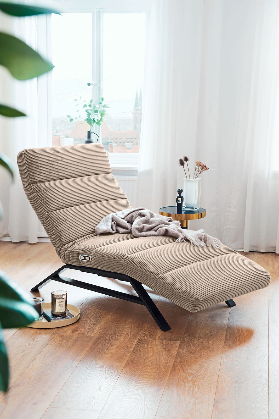 Ole Gunderson Relaxliege KARLSSON Cord taupe